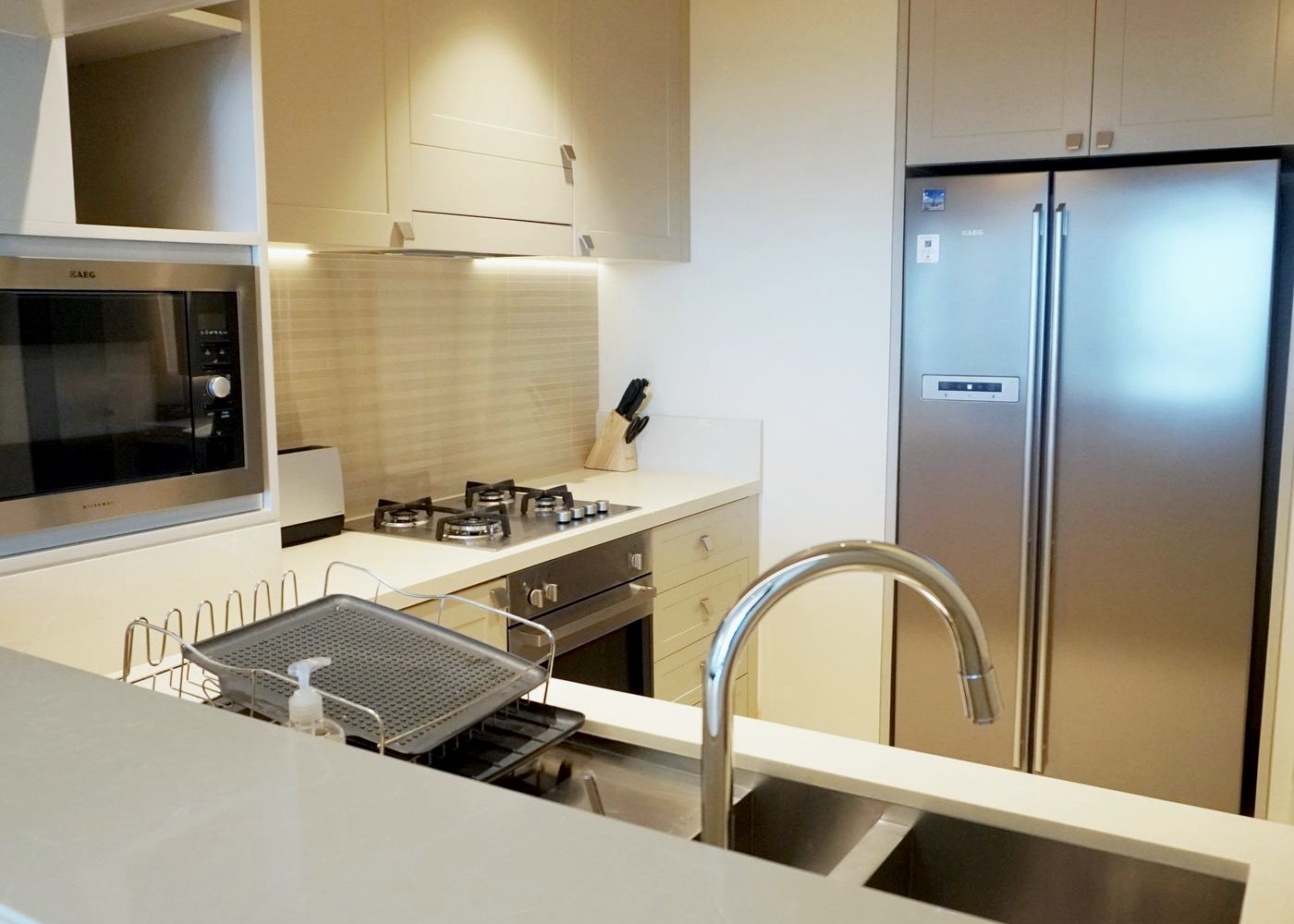 Cocina equipada y conectada de un cliente VOLTIA