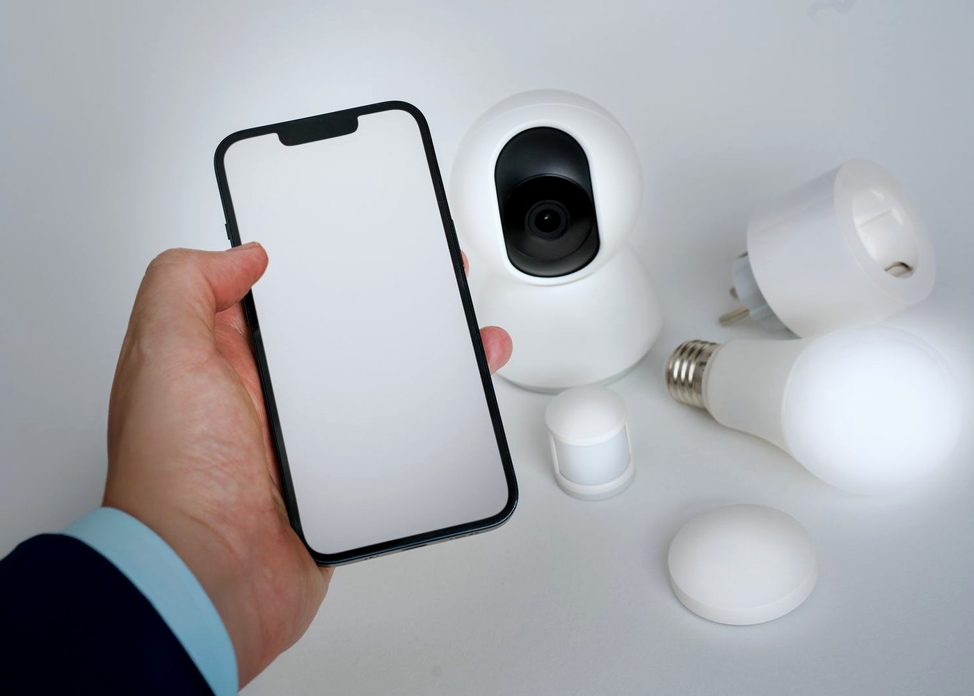 Dispositivos de hogar inteligente conectados a una aplicación